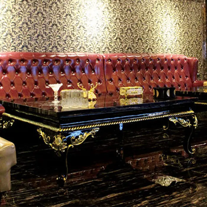 OE-FASHION personalizado de luxo novo sofá de couro roxo clássico usado móveis do clube noturno