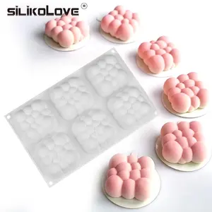 SILIKOLOVE-Molde de silicona con forma de nube de bolas cóncavas 3D, herramientas de decoración de pasteles, Pan de postre, molde de repostería