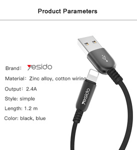 2018 nylon tressé charge rapide 8 broches sync câble, pour <span class=keywords><strong>apple</strong></span> téléphone câble original - Product Image 6
