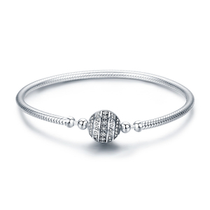 Bracciali Delicati Qings con <span class=keywords><strong>Sfere</strong></span> in <span class=keywords><strong>Argento</strong></span> Sterling 925 e Zirconi Bianchi - Product Image 1