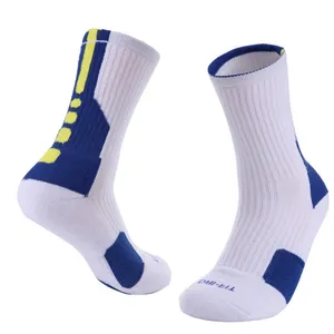 Lrtou-Calcetines deportivos de algodón con absorción de impacto para hombre, medias deportivas de malla Elite para baloncesto