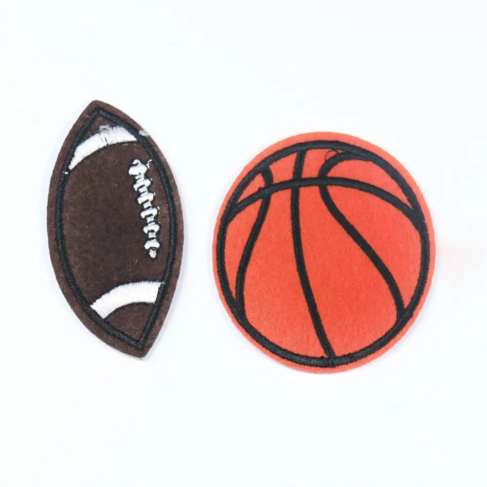 Abbigliamento personalizzato sport stile ricamo di ferro sulla patch patch di calcio basket 3D