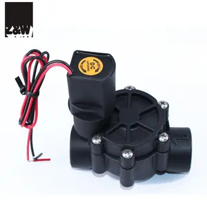 plastic irrigation solenoid valve 1 inch DN25 HVF Series Inline with Flow Control - Female x female lactching