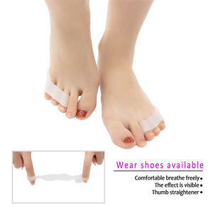 Pemisah Gel jari kaki silikon kecil, tiga lubang Sol dalam cincin jari kaki Gel untuk tumit pereda nyeri kaki Olahraga & kenyamanan - Product Image 5