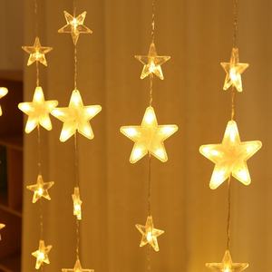 Venta caliente 80 estrellas 144 luces de cadena de cortina LED 8 modos conectables luces de cortina de <span class=keywords><strong>ventana</strong></span> de lujo con 8 modos intermitentes - Product Image 5