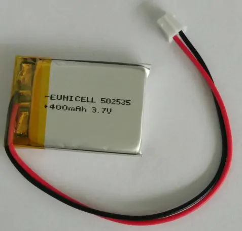 Eunicell bateria de polímero de lítio 3.7v 400mah 502535 li-ion