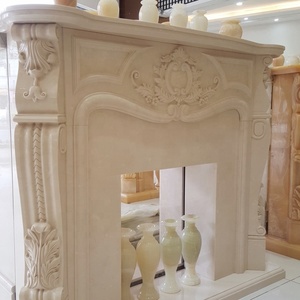 <span class=keywords><strong>Beige</strong></span> Marmor Stein kamin antike Marmor ecke elektrischer Kamin
