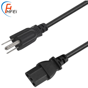 HF 3-prong pin USA Cáp điện AC dây nguồn 3 pin NEMA 5-15p để IEC C13 - Product Image 2