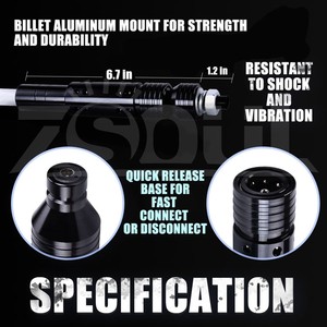 4/5/6 ayak LED hızlı yayın dağı ile kırbaç LED anten işık esnek tüp için <span class=keywords><strong>Polaris</strong></span> RZR UTV ATV - Product Image 6