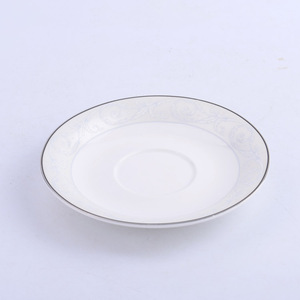 Vajilla de Porcelana de Cerámica de Lujo con Borde Plateado Blanco para Hotel y Restaurante, Juego de Vajilla para Bodas - Product Image 4