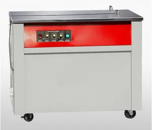 Karton Verpakking Hoge Tafel Semi-Automatische Pp Thermische Strapping Machine Voor Doos