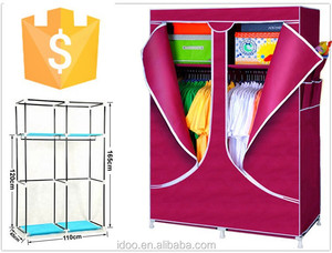 Rosa tela/<span class=keywords><strong>2</strong></span> puerta armario dormitorio armario correderas diseño - Product Image 6