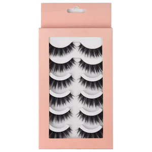 3d Mink Lashes Custom 3 Pair 5 Pair Matte Pink Eyelash Packaging Eye Lash Natural Box Package Wholesale Eyelash Box