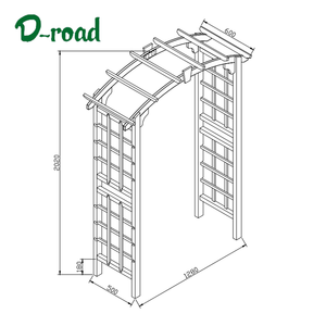 Style chinois en <span class=keywords><strong>bois</strong></span> ornement de jardin en plein air jardin tonnelle pergola - Product Image 4