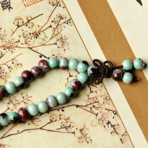 108 8 millimetri Varietà di Ceramica Buddista Tibetana di Preghiera di Collana di Perle di Buddha Mala <span class=keywords><strong>Rosario</strong></span> 3 strati Braccialetto di Fascino per Le Donne - Product Image 6