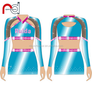 Abbina i colori della tua squadra Crop top uniforme per <span class=keywords><strong>cheerleading</strong></span> - Product Image 1