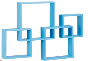MDF barato cuadrado azul bordes flotante de madera estante de pared - Product Image 3