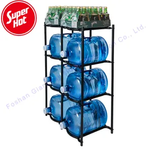 Personalizado Display Stand Dispensador de Água Mineral 3 ou 5 Galão Garrafa de Água Rack de Armazenamento Prateleira Titular
