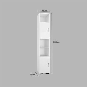 Armoire <span class=keywords><strong>de</strong></span> lavabo <span class=keywords><strong>de</strong></span> <span class=keywords><strong>salle</strong></span> <span class=keywords><strong>de</strong></span> bains en <span class=keywords><strong>bois</strong></span> MDF, <span class=keywords><strong>meuble</strong></span> <span class=keywords><strong>blanc</strong></span> étroit avec portes <span class=keywords><strong>de</strong></span> haute qualité - Product Image 4