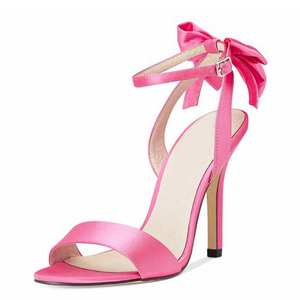 <span class=keywords><strong>Sandalias</strong></span> de <span class=keywords><strong>Fiesta</strong></span> para Mujer, Verano 2019, <span class=keywords><strong>Tacón</strong></span> de Aguja, Satén, Lazo en la Parte Trasera - Product Image 5
