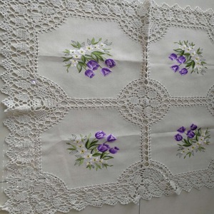 Set di Lusso Fatto a Mano all'Uncinetto con Ricamo a Nastro Bianco, Tovaglia Floreale <span class=keywords><strong>in</strong></span> <span class=keywords><strong>Cotone</strong></span> e Lino Anti-olio per Matrimoni, Feste ed Eventi, Sale <span class=keywords><strong>da</strong></span> Pranzo - Product Image 6