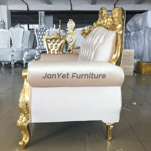 <span class=keywords><strong>Sofa</strong></span> Ruang Tamu Mewah Gaya Barok Ukiran Kayu Emas Putih Kustom - Product Image 5