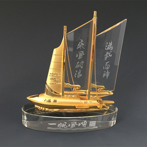 Shining Miễn Phí Logo 3D Khắc Tùy Chỉnh Pha Lê Thủy Tinh Thuyền Buồm Mô Hình Cho Quà Tặng Lưu Niệm Thuyền Thuyền Mô Hình Pha Lê - Product Image 4