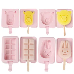 Magasin en ligne de haute qualité alimentaire en forme de patte 8 cavités bricolage maison outil de crème glacée Silicone glace Popsicle moule