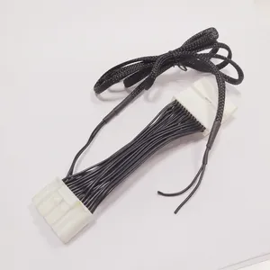 28pin braided tube male to female auto audio wiring harness manufacturer fit for car