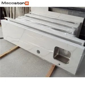 Factory Cut-to-size Quartz Stone Vanity Tops Worktop - Product Image 1