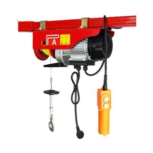 Fase tunggal 230 v portabel pa 1000 kg mini tali kawat listrik hoist winch