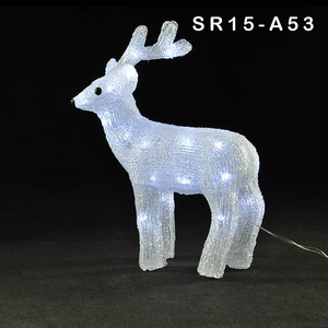 <span class=keywords><strong>Renos</strong></span> acrílicos LED grandes iluminados, exterior, 3D, Navidad, blanco - Product Image 2