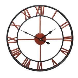 20' Handmade Iron Roman Numbers Bronze Metal Large Decorative Wall Clock