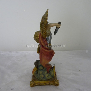 Estatua de arte religiosa personalizada Polyresin San Miguel Arcángel fabrica católicos religiosos - Product Image 5