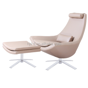 Sillón, silla giratoria de ocio, hotel silla con otomana - Product Image 6