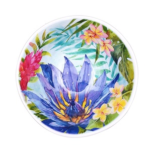 marchandises Offre Spéciale personnalisé imprimer ensembles de vaisselle OEM nordique fleur motif mélamine <span class=keywords><strong>comestible</strong></span> plaques - Product Image 3