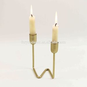 23*14 * H21.5cm En Gros tailles personnalisées mondial de lumière de thé en métal en laiton doré bougeoir - Product Image 4