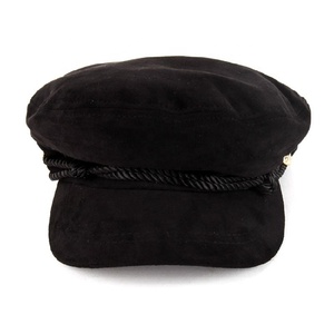 Gorro de pescador de violinista griego de algodón para hombre decorado con cuerda negra lisa - Product Image 2