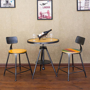 Foshan bonne qualité industrielle en plein air ronde en bois massif mini <span class=keywords><strong>bar</strong></span> table - Product Image 1