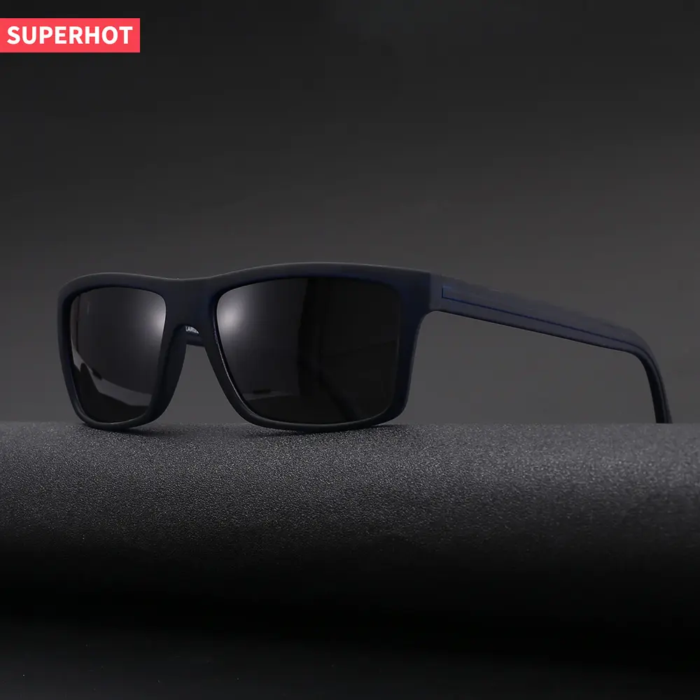 Kacamata Hitam 18632 Super Populer 2019 Bingkai Persegi Panjang TR90 Lensa TAC 1.1 Terpolarisasi Kacamata Luar Ruangan