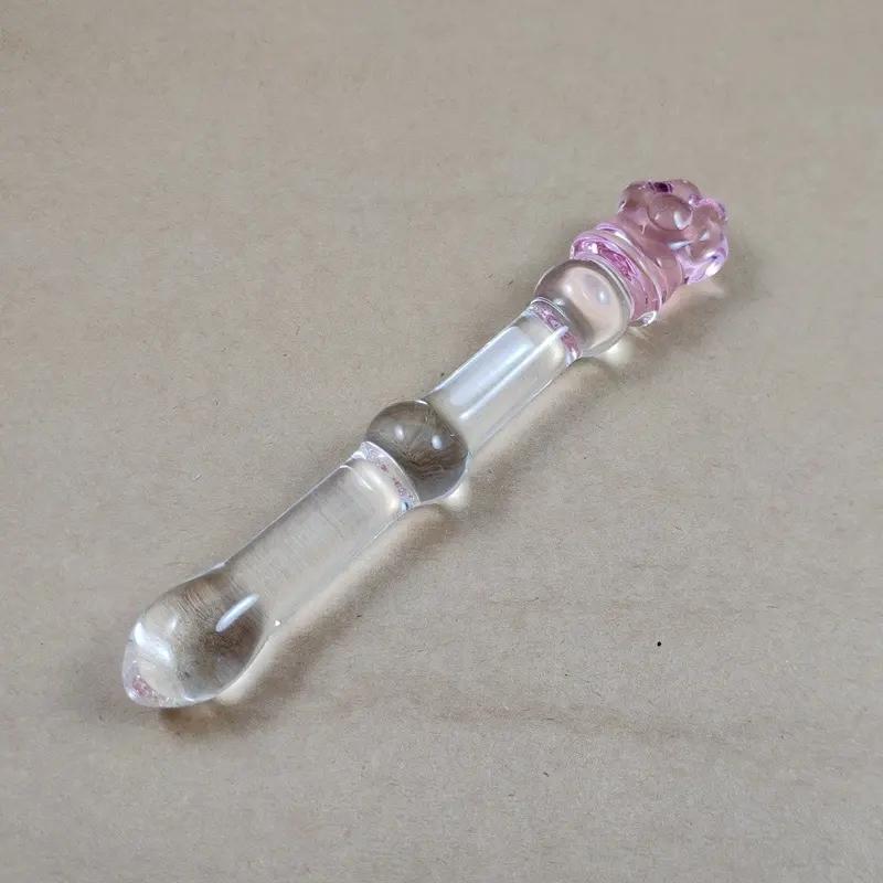 2019 New Released Pink Kitty Paw Design Masturbate Glass Sex Toys for Girls Sex Life