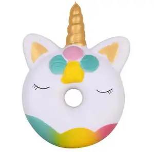 Nhà Máy Bán Buôn Quy Trình Mới Dễ Thương Unicorn Phong Cách Donut Shaped Bóp Thơm Sinh Thái Thân Thiện Squishy Đồ Chơi Mềm - Product Image 1