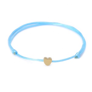 Di Colore dell'<span class=keywords><strong>oro</strong></span> Del Braccialetto Del Cuore di Gioielli Fatti A Mano Multicolor Fortunato Braccialetto di Corda Regolabile Per Le Donne I Bambini - Product Image 3