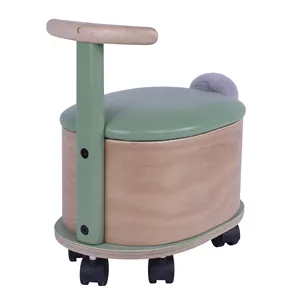 Hölzerner Baby Walker Kindersitz 4 Universal Wheel Walker