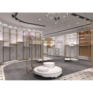 LUX Customized High Quality Design Functional Stainless Steel <b>Rail</b> <b>Clothes</b> <b>Shop</b> Display - Product Image 4