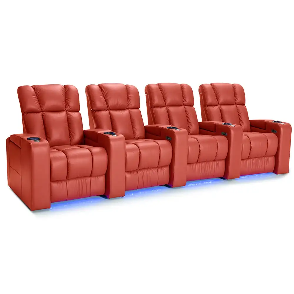 Le nouveau luxe haut dossier Bas luminescence Home Cinéma Sièges Inclinables avec coussin canapé fauteuil