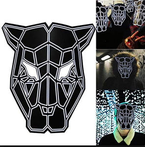 Custom Masquerade ส่องสว่างฮาโลวีน Rave Party หน้ากาก Led เสียงเปิดใช้งาน El หน้ากากเต็มรูปแบบสำหรับบาร์