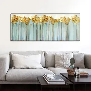 Lámina Dorada Persona lizada Imagen Horizontal Cuadro Abstracto a de Colorida Wall Arte Moderna Decoración Sin Marco - Product Image 1