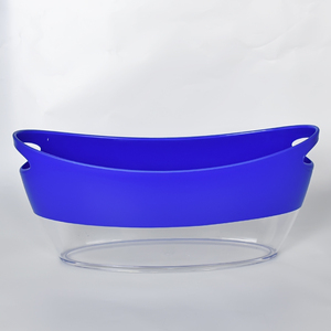 <span class=keywords><strong>7L</strong></span> hình bầu dục màu trắng PS nhựa Xô đá cho thanh sự kiện với biểu tượng tùy chỉnh - Product Image 2