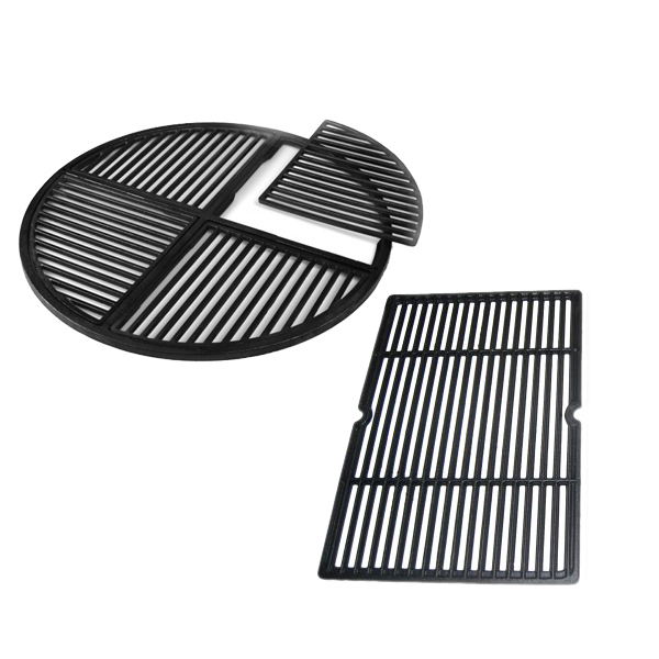 Parrilla Redonda De Hierro Fundido Para Barbacoa - Diámetro 38 Cm, Compatible Con Barbacoas De Carbón Y Gas, Resistente Y Fácil De Limpiar